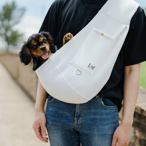 Neoprene Pet Sling Carrier with Pocket & Bag Holder