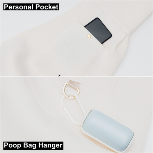 Neoprene Pet Sling Carrier with Pocket & Bag Holder