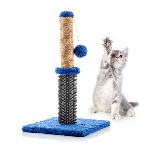 Title "Cat Scratching Post with Massage Base & Hanging Ball