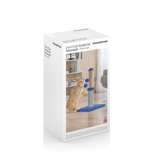 Title "Cat Scratching Post with Massage Base & Hanging Ball